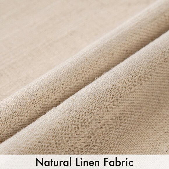 NWT 2PC Decorative Linen Pillow Covers 20x20 Inch Natural Beige - Picture 5 of 15